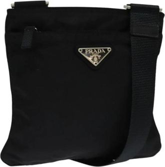 Prada Pre-owned Nylon prada-bags - Dames - Vintage Schoudertas - Zwart - ONE Size - Nylon - Vintage