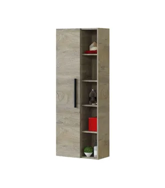 F.R.S. Columna Suspendida Bu&ntilde;ol Para Ba&ntilde;o Con Una Puerta Y Estantes Acabado Roble 135 Cm(alto) 50 Cm(ancho) 25 Cm(largo)
