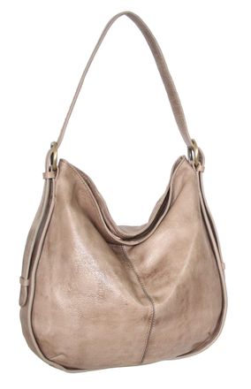 Nino Bossi Vintage Leather Classic Hobo in Taupe