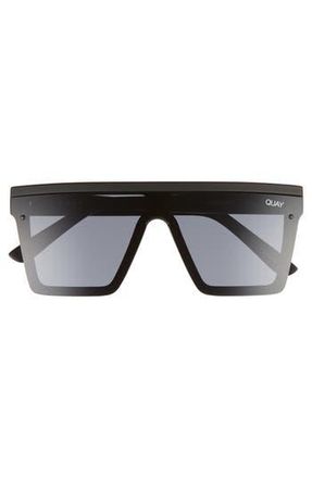 Quay Hindsight 142mm Shield Sunglasses in Blk/smk at Nordstrom Rack