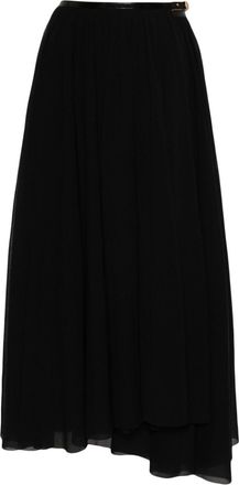 Philosophy di Lorenzo Serafini belted midi skirt - women - Polyurethane Resin/Polyamide/Polyester - S - Black