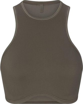 Nike (WMNS) Nike x SKIMS Ribbed Seamless Racer Front Bra Dusty Oakmoss BABRA9714W-DOD