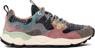 Flower Mountain Yamano 3 Checked Suede Fabric Sneakers