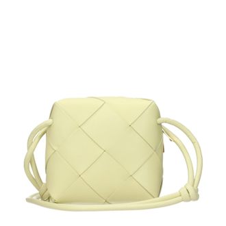 Bottega Veneta cassette crossbodytassen voor dames geel/ijsleer