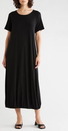 Eileen Fisher Stretch Jersey Lantern Shift Dress in Black at Nordstrom Rack, Size Small