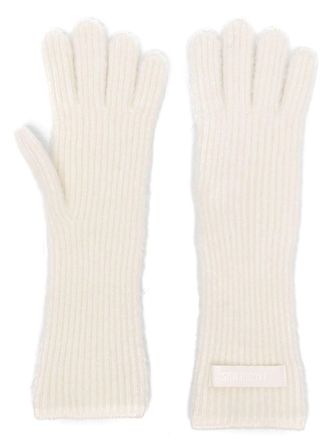 Jacquemus logo-patch gloves - Neutrals