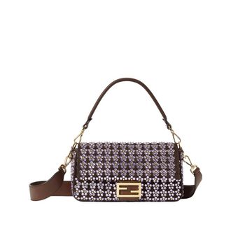 Fendi Medium Baguette Crystals-embellished Shoulder Bag