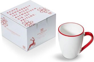 Gmundner Keramik Gmundner Keramik - Borde Rojo Rub&iacute;, Taza De Desayuno Max (0,3 L)
