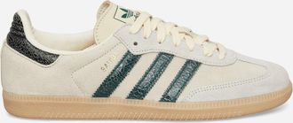 adidas Samba OG Sneakers Cream White / Collegiate Green