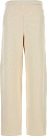 Max Mara Off White Straight Flat Front Pant