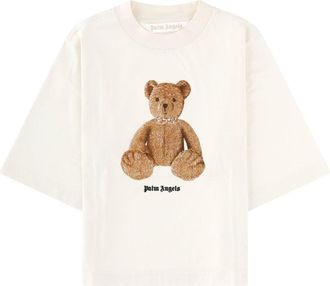 Palm Angels Neutrals Bear Teddy Bear Cotton T-Shirt