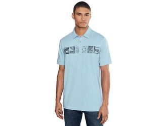 Travis Mathew Performance Jersey C No Logo Mens T Shirt Forget Me Not : 2XL, Cotton/Elastane/Polyester