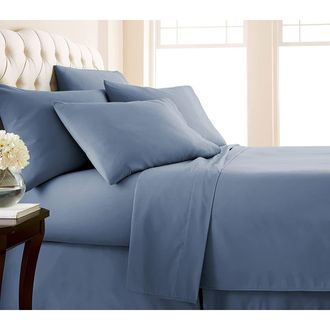 Southshore Fine Linens Southshore Essentials Double Brushed 100 GSM Sheet Set in Denim Blue at Nordstrom Rack, Size California King
