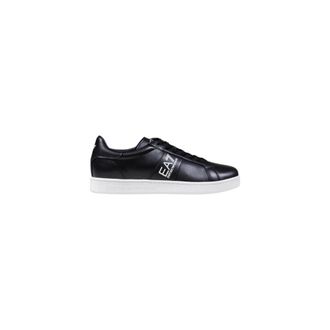 Emporio Armani Leren Sneakers met Veters - Heren - Sneakers - Zwart - 45 1/3 EU - Leer - Schoenen