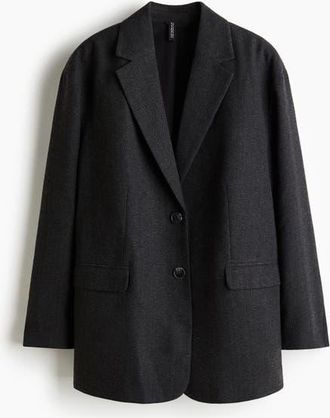 H&M Embellished Blazer in Dark Gray at Nordstrom, Size X-Large