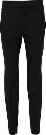 Brunello Cucinelli Slim Cut Cigarette Broek - Dames - Slim Fit Broeken - Zwart - XS - Wol - Broeken