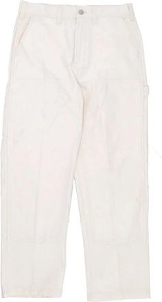 Obey Versterkte Timmerman Broek met Gereedschapszakken - Heren - Straight fit broeken - Wit - W33 - Katoen - Broeken
