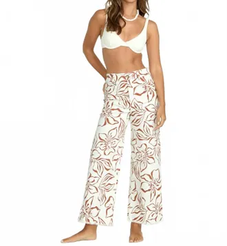 Billabong Free Fall Printed Twill Pant In Salt Crystal