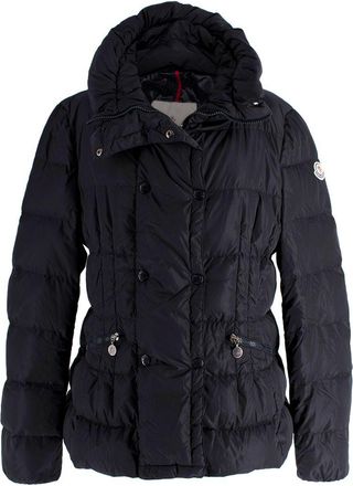 Moncler Navy Pivoine High Neck Puffer Coat Size XXL