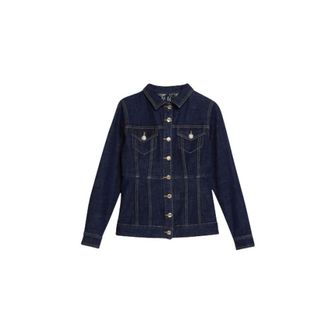 Liu Jo Denim Jackets, female, Blue, Size: XS Denim Jacket with Unique Stitching Details