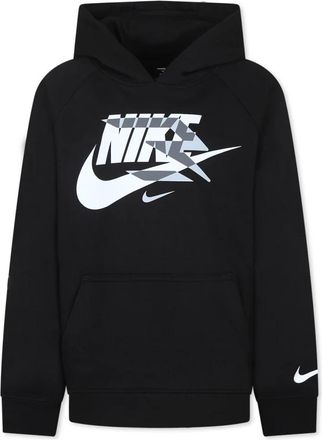 Nike Black Fleece Hoodie with Printed Logos