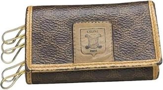 Celine Pre-owned Accessories, female, Brown, Size: ONE SIZE Pre-owned Leather Key-Holder