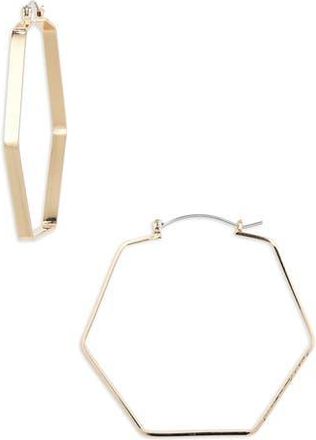 Panacea Hexagonal Hoop Earrings in Gold at Nordstrom Rack