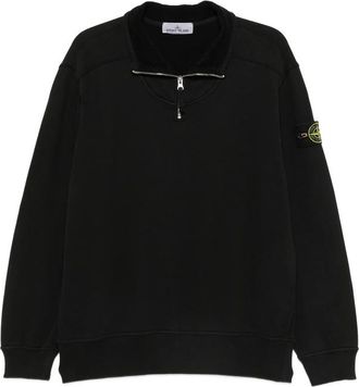 Stone Island Compass-patch Quarter-zip Sweater