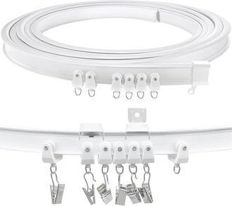 OEM Tringle &Agrave; Rideaux - Flexible Plafond Et Mur - 5 M - R&eacute;glable Courb&eacute; - 1 Pi&egrave;ce