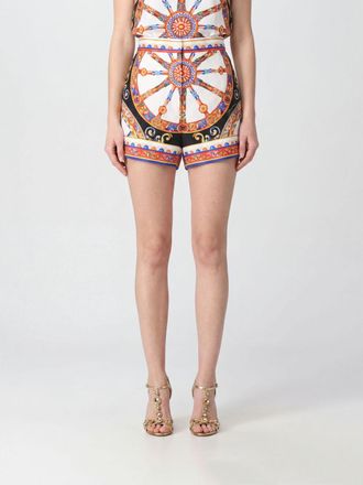 Dolce & Gabbana High-Waisted Silk Shorts with Carretto Siciliano Print