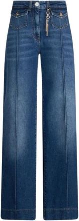 Liu Jo Flared Katoenen Jeans - Dames - Flared Jeans - Blauw - W30 - Katoen - Jeans