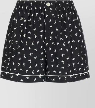 Moschino silk knee-length shorts