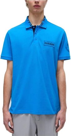 Napapijri Polo Shirt met Korte Mouwen - Heren - Polos - Blauw - M - Katoen - Tops