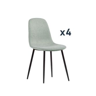 Klast Packs 4 sillas tela menta 43 cm x 87 cm cm