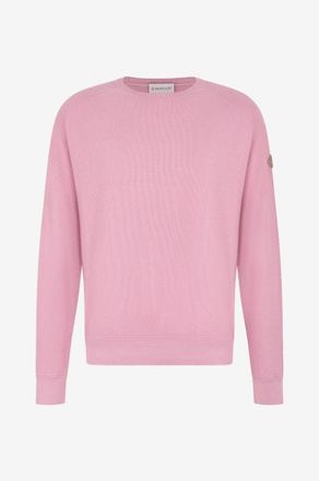 Moncler Feiner Piqué-Strick-Pullover aus Baumwolle und Kaschmir