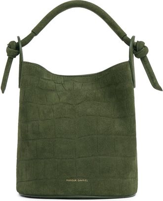 Mansur Gavriel Mini Fortuna Leather Bucket Bag in Moss at Nordstrom