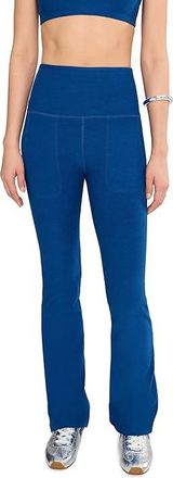 Beyond Yoga Spacedye High Waisted Practice Pocket Bootcut Pants Womens Clothing Marine Blue Heather : XL (US Womens 14-16)