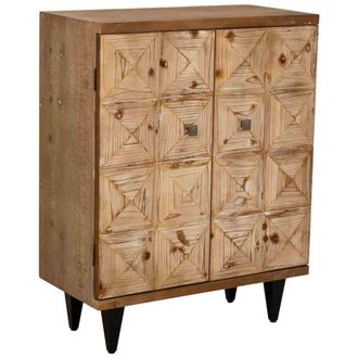 Wanderlust Deco Recibidor de madera con 2 puertas marr&oacute;n 74x38x96h cm