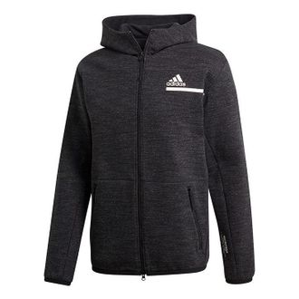 adidas Zne Fz M Winter Solid Color Fleece Lined Stay Warm Hooded Jacket Black GU2077