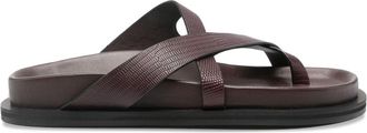 A.Emery Leather Cross-Strap Sandals - Womens - Rubber/Leather