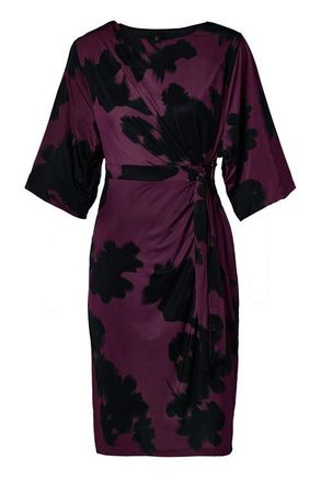 Mart Visser Milan Print Jurk Zwart / Darkberry