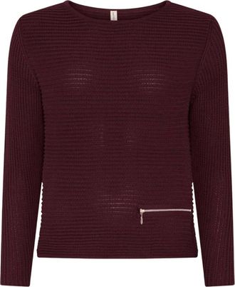 Skovhuus Irene Ribbed Pullover - Dames - Truien - Paars - Maat: L Katoen