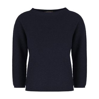 Fabiana Filippi Ronde hals gebreide kleding - Dames - Ronde hals truien - Blauw - S - Truien & Vesten