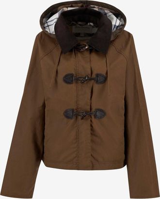 Barbour Duffelcoat aus gewachstem Canvas mit Kapuze Myra
