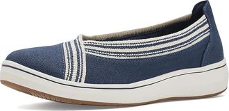 Clarks Breezesky Air Womens Dress Flat Shoes Navy Textile 1 : 7.5 B - Medium