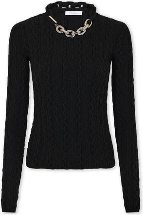 Paco Rabanne Dames, Truien, Zwart, Maat: M Wol