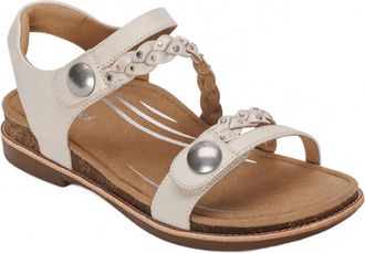 Aetrex Womens Jenn Casual Sandals In Ivory
