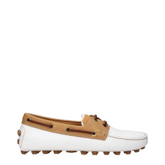 Tod's Tods Gommino Mocasines Mujer Piel Ecol&oacute;gica Blanco/Beige