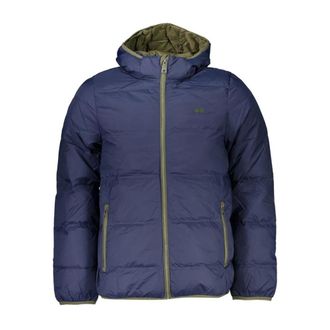 La Martina Winter Jackets, male, Blue, M, Hooded Polyamide Jacket