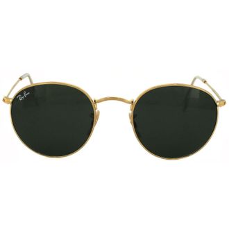 Ray-Ban Zonnebril Ronde Metalen 3447 001 Goud Groen 50mm